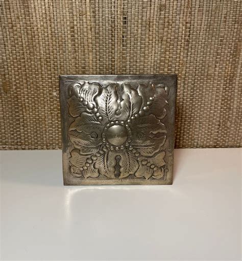 metal vintage art box|metal decorative boxes.